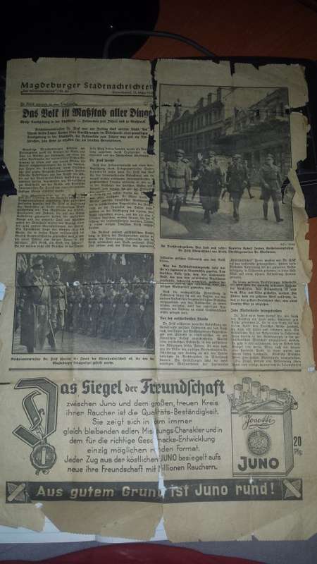 1939 Original German Newpaper Clipping and Photo's
