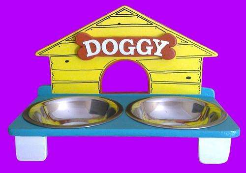 Funky food bowl stand for small dogs