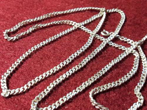VERY LONG SOLID STERLING SILVER NECKLACE