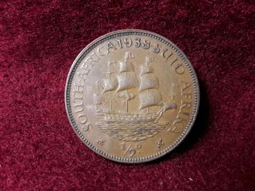1938 SA UNION HALF PENNY - As per photo
