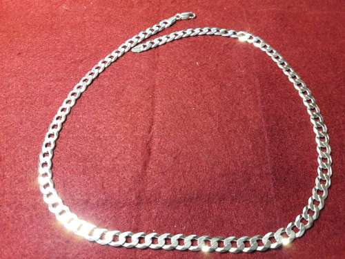 LOVELY HEAVY SOLID GENUINE STERLING SILVER NECKLACE IN PERFECT CONDITION [42 g]