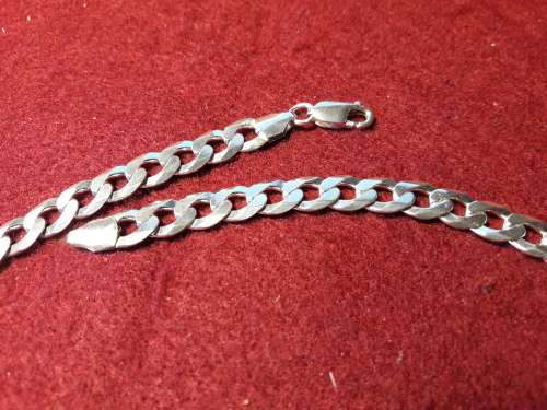 LOVELY HEAVY SOLID GENUINE STERLING SILVER NECKLACE IN PERFECT CONDITION [42 g]