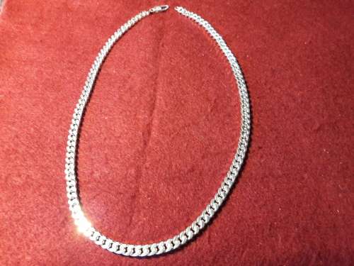 LOVELY STRONG SOLID GENUINE STERLING SILVER NECKLACE IN PERFECT CONDITION [45 g]