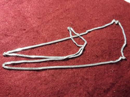 LOVELY LONG [81,5 cm] SOLID GENUINE STERLING SILVER NECKLACE IN PERFECT CONDITION