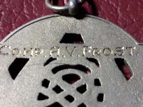 MASONIC FREEMASON BRITISH CHAPTER NO 334E.C. 1855 STERLING SILVER 23,7 g