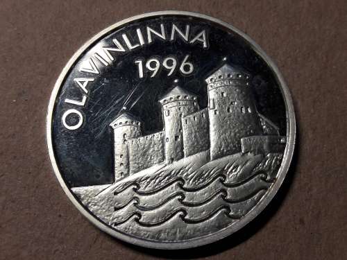 1996 Finland Large silver Proof 20 Euro Olavinlinna Castle [RARE] 27 g