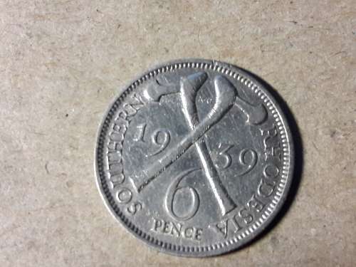 1939 SOUTHERN RHODESIA 6 PENCE SCARES DATE