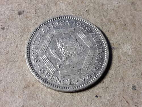 1929 SA UNION SIXPENCE [6d]