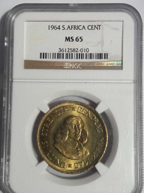 1964 RSA CENT NGC GRADED MS 65