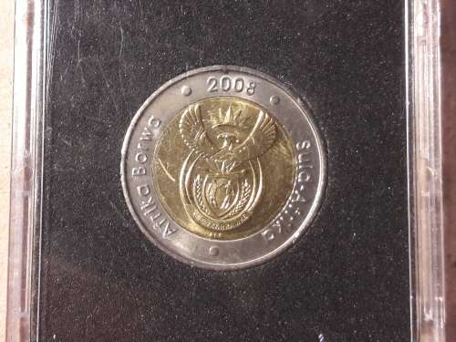 2008 MANDELA 90TH BIRTHDAY CAPSULED COIN