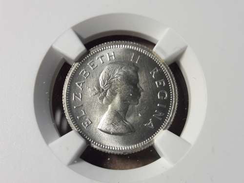 1954 SA UNION 6 PENCE NGC GRADED MS 65