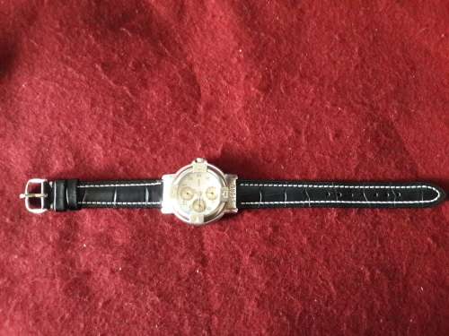 STORM WATCH WITH GENUINE CALFSKIN LEATHER STRAP IN EXCELLENT CONDITION