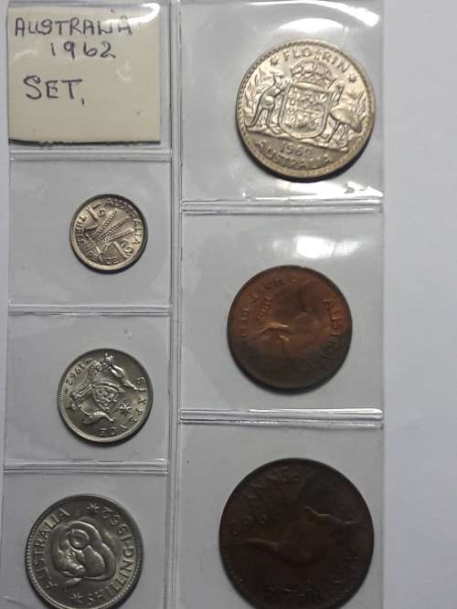 1962 AUSTRALIA SILVER AND BRONZE SET [UNC]