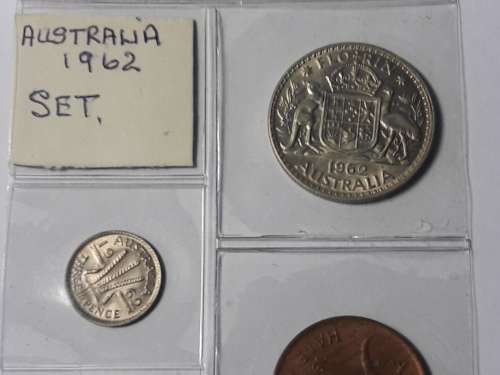 1962 AUSTRALIA SILVER AND BRONZE SET [UNC]