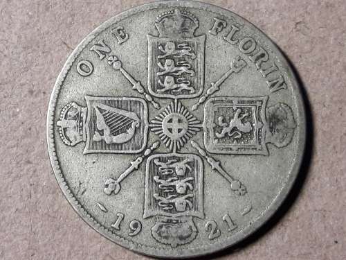 1921 SILVER BRITISH FLORIN