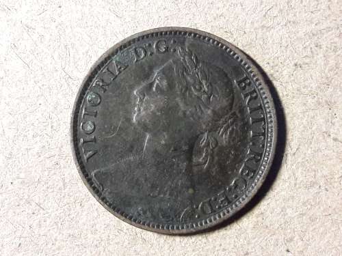 1886 BRITISH Farthing - Victoria 2nd portrait