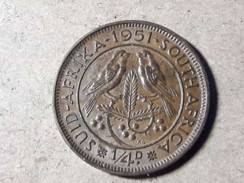1951 SA UNION ¼ Penny - Elizabeth II [UNC]