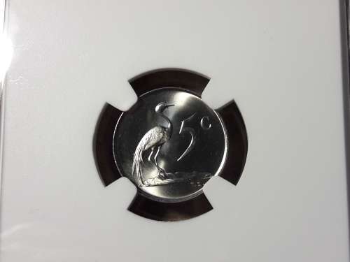 1965 RSA 5 CENT ENGLISH NGC GRADED PF 68 [POP 2]