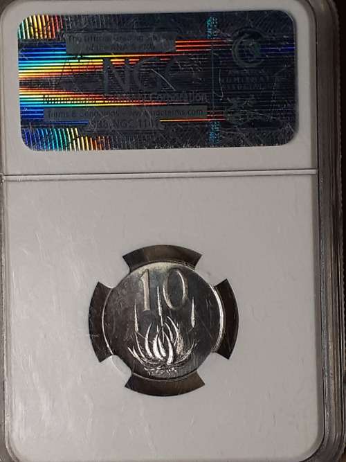 1965 RSA 10 CENT AFRIKAANS NGC GRADED PF 66 [Capsule cracked]