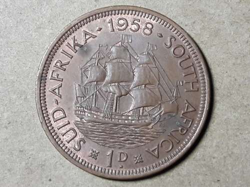 1958 SA UNION PENNY [UNC]