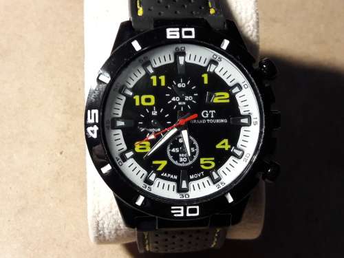 Bolt Black Silicon GRAND TOURING GT Series Analog Watch