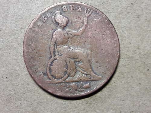 1826 BRITISH ½ Penny - George IV
