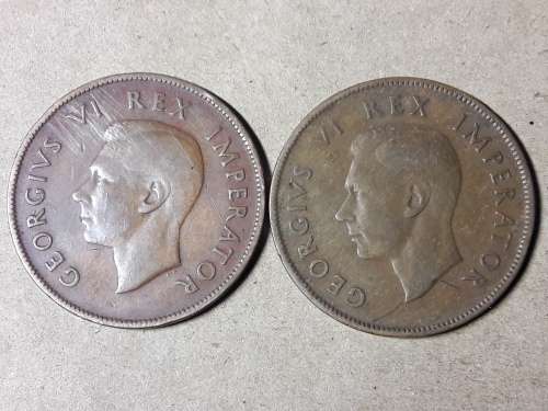 2 x SA UNION PENNY"s