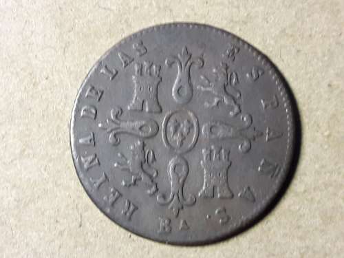 1855 SPAIN 4 Maravedis - Isabel II [RARE COIN]