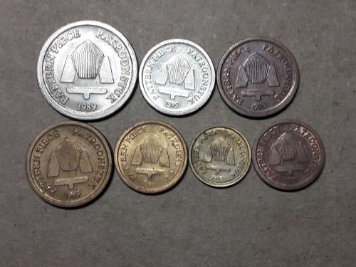 7 x 1989 RSA PATTERN COINS