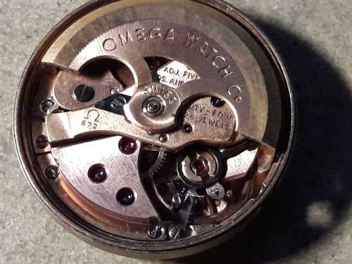 OMEGA MOVEMENT THAT WAS TAKEN OUT OF SOLID GOLD CASING [Was in working condition before taken out]