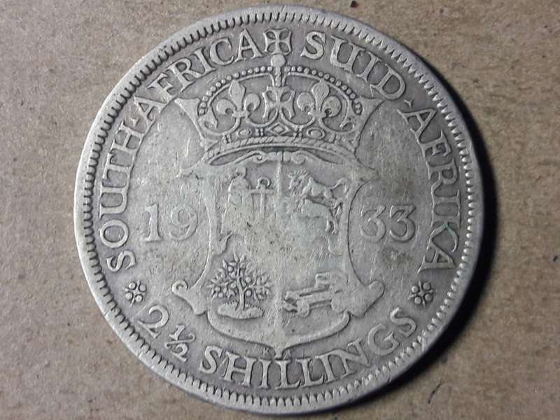 1933 SA UNION SILVER 2.5 SHILLINGS [VERY RARE IN ANY CONDITION]