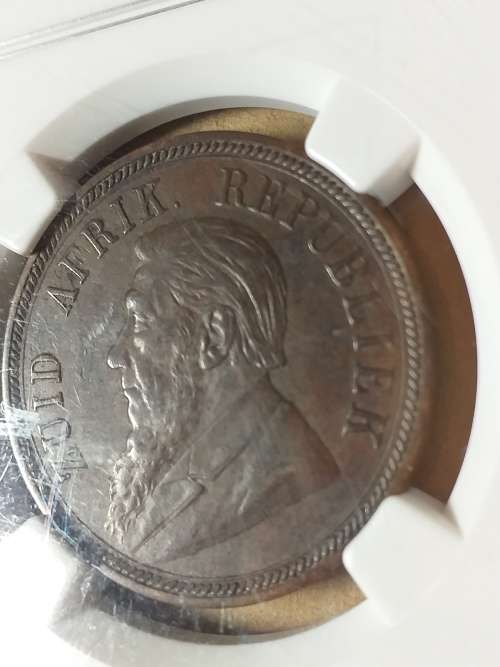 1898 ZAR PENNY NGC GRADED XF 45 BN
