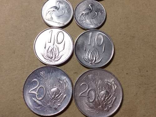 9 x 1965  RSA COINS INCLUDED 1 CENT ENGLISH [Some mint state or proof]