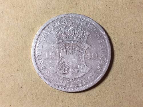 1940 SA UNION SILVER 2.5 SHILLINGS