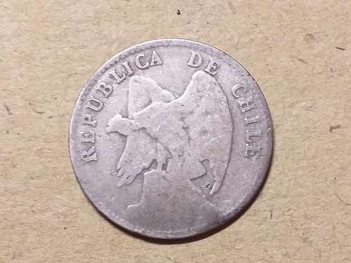 1908 Chile SILVER 20 Centavos