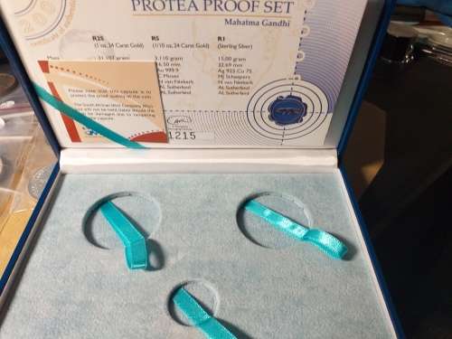 EMPTY BOX FOR 2008 PROTEA PROOF SET GANDHI.