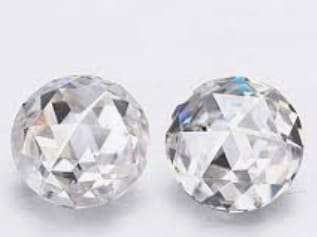 LOVELY TWO ROSE CUT DIAMONDS, PERFECT FOR EARRINGS [0.32 ct and 0.26 ct]