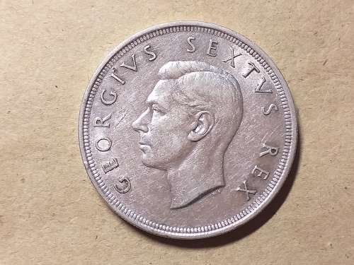 1951 SA UNION SILVER 5 SHILLINGS