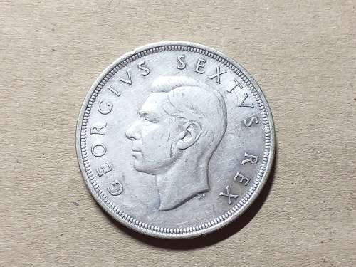 1949 SA UNION SILVER 5 SHILLINGS