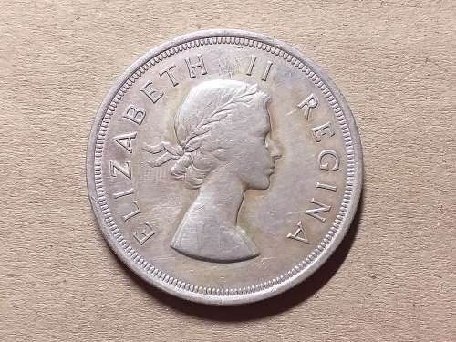 1953 SA UNION SILVER 5 SHILLINGS