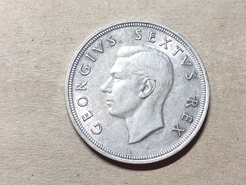 1952 SA UNION SILVER 5 SHILLINGS