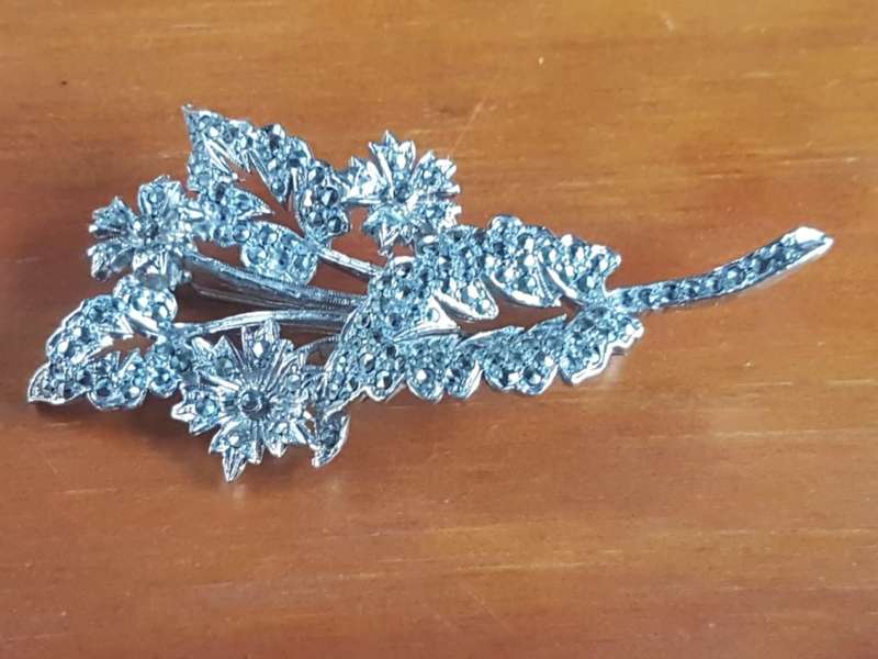 LOVELY MARCASITE BROOCH