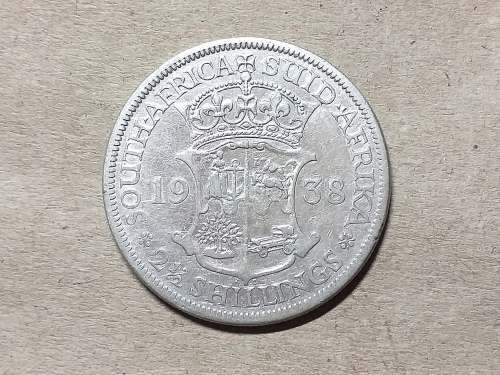 1938 SA UNION SILVER HALF CROWN