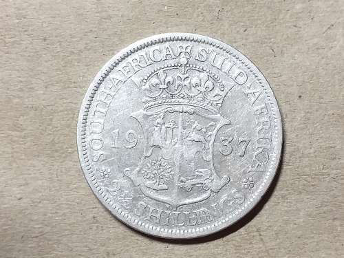 1937 SA UNION SILVER HALF CROWN