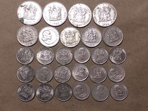 A LOT OF 27 RSA NICKEL COINS