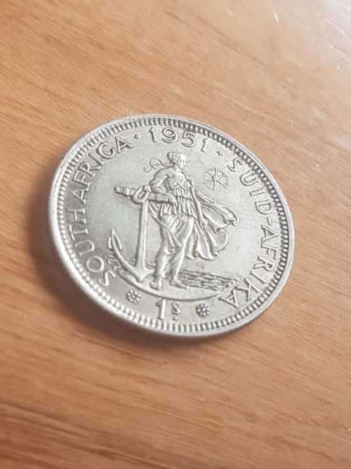 1951 SA UNION SILVER SHILLING