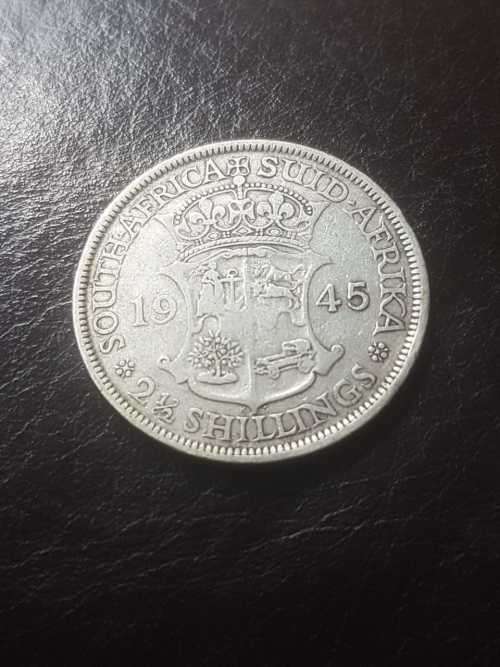 1945 SA UNION SILVER 2.5 SHILLINGS