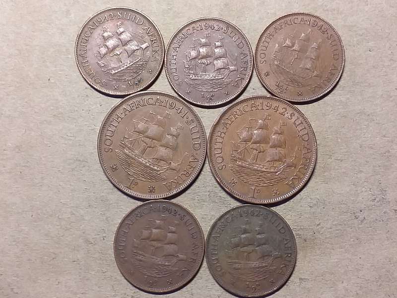 A LOT OF 6 SA UNION COINS