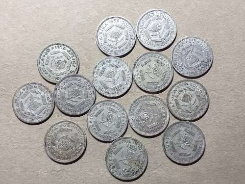 38 g OF SA UNION 50% SILVER SIXPENCE