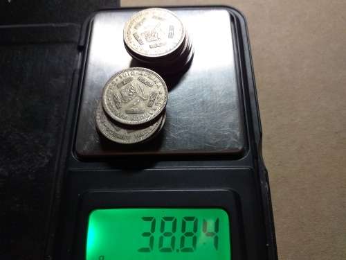 38 g OF SA UNION 50% SILVER SIXPENCE